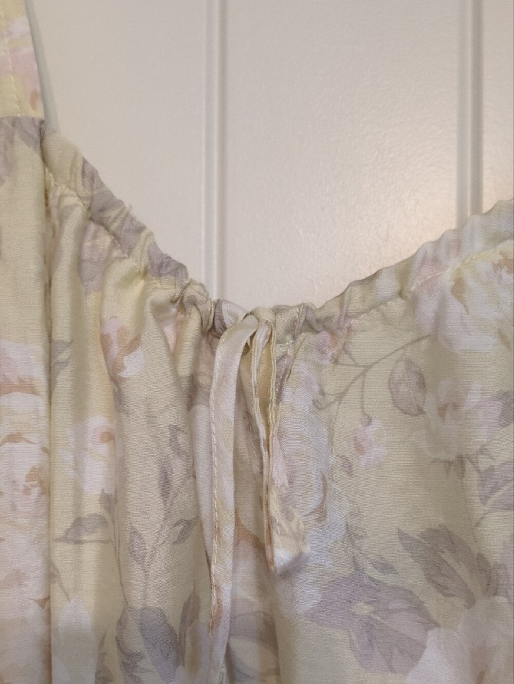 Women's Cream Floral Maxi Dress - Picture 4 of 13